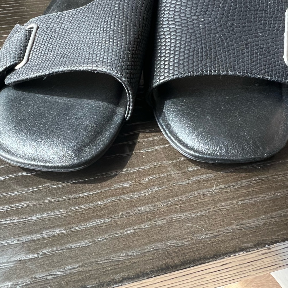 Susina black leather python sandals - Picture 3 of 4